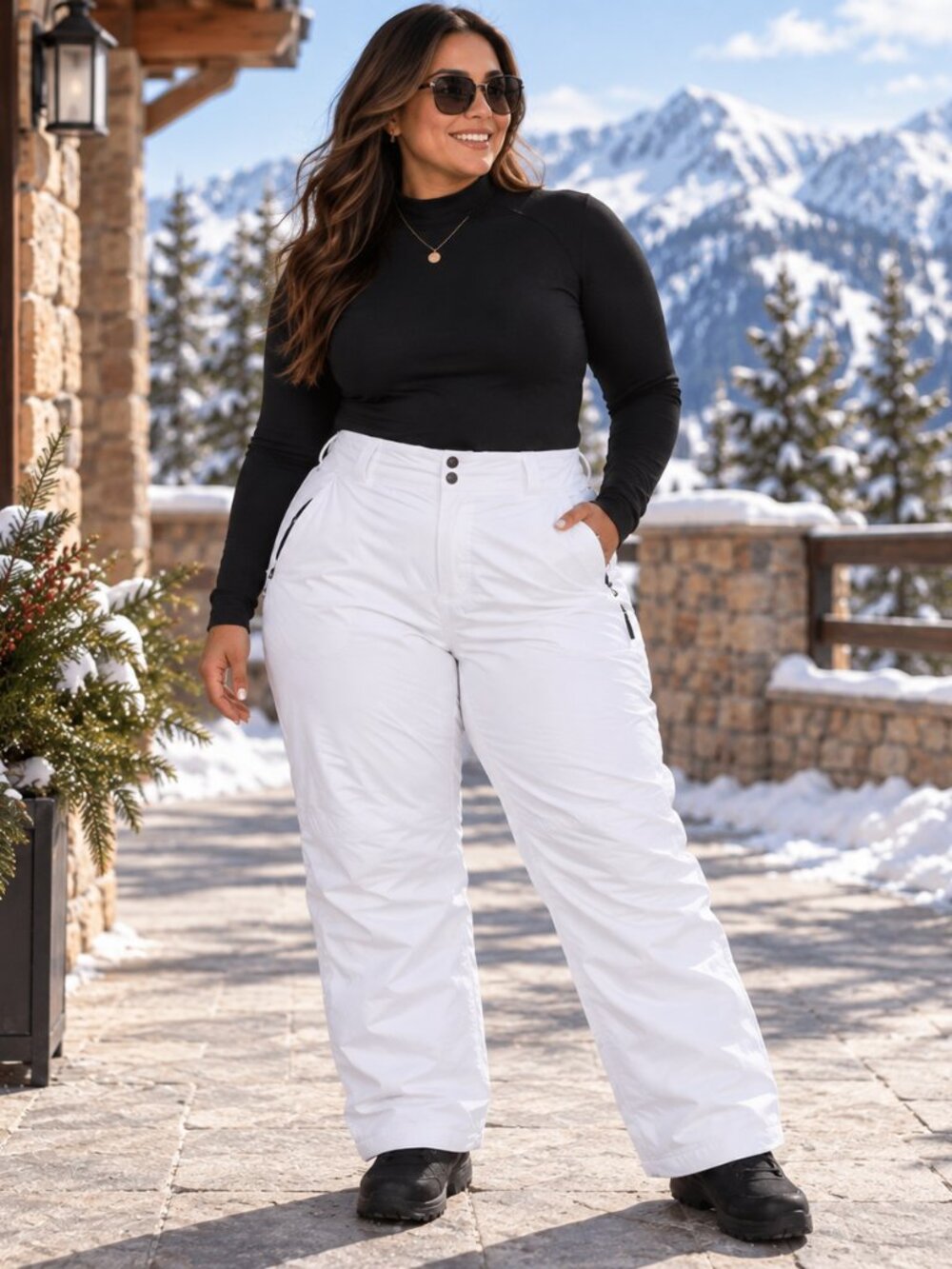 Columbia Women’s Bugaboo Omni-Tech White Snow Ski Pants Size 2X NWT